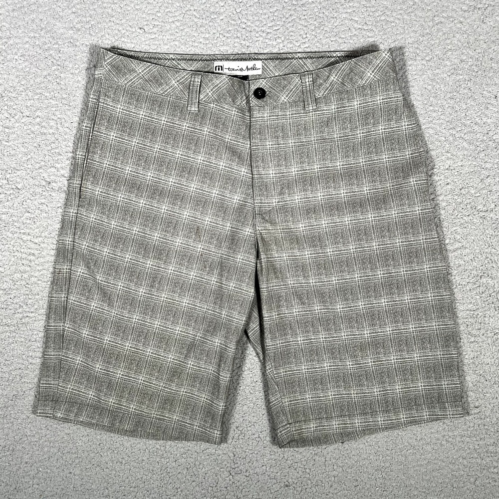 Travis Mathew Shorts Mens 32 Green 10" Hybrid Golf Casual Preppy Performance‎
